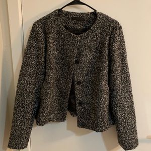 Uniqlo Tweed Collarless Jacket